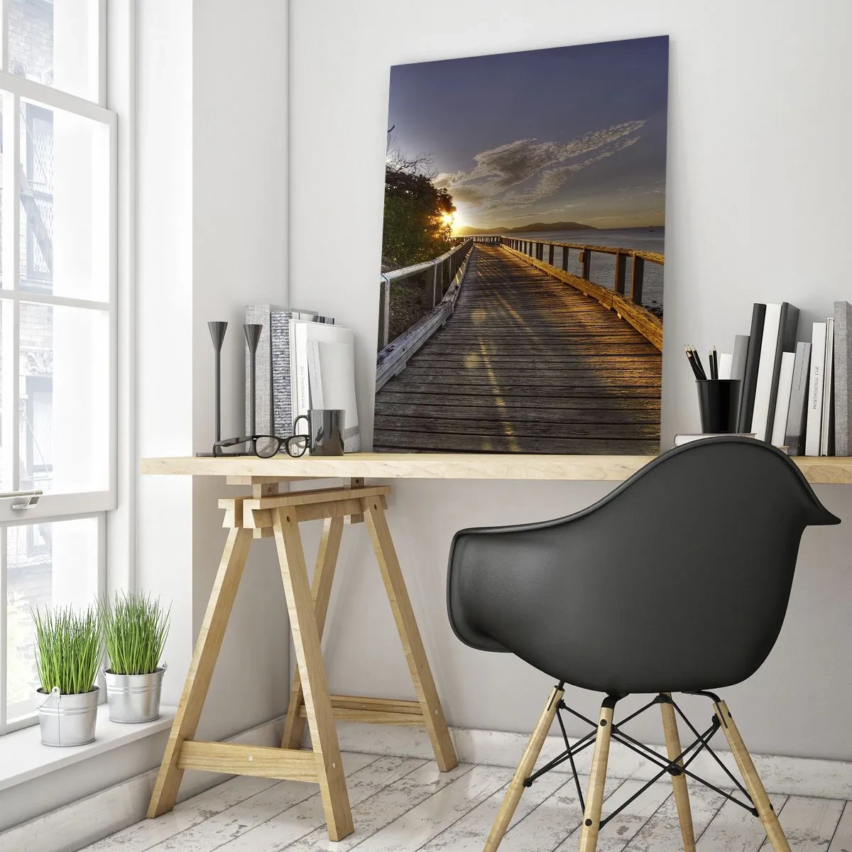 Schilderen op glas - Ga, blijf naar de zon gaan - 50x70 cm