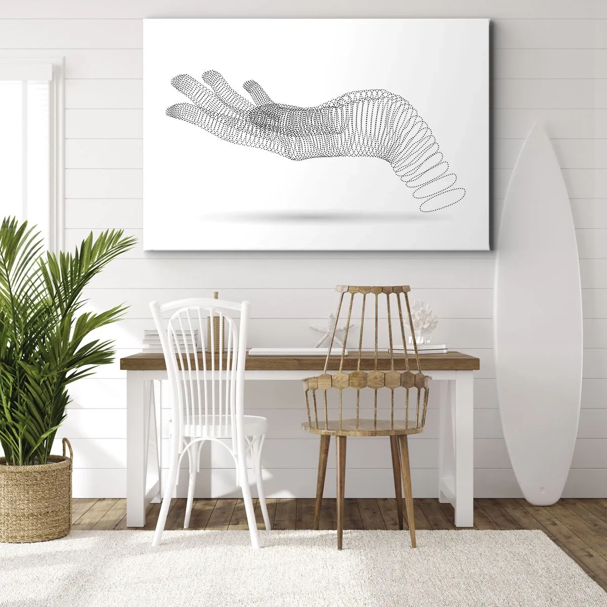 Schilderen op canvas - Veerkrachtige hand - 120x80 cm