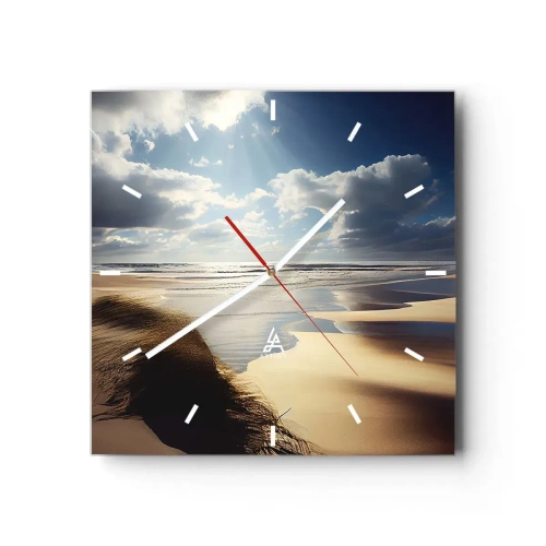 Wandklok - Klok - Strand, wild strand - 30x30 cm