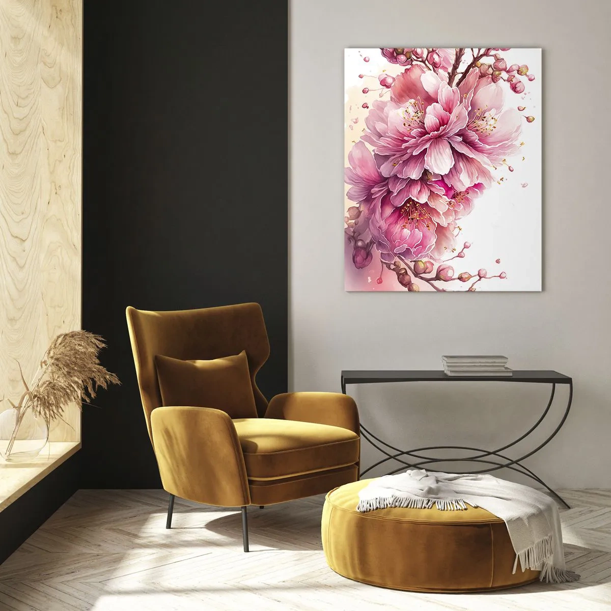Schilderen op glas - Kersenbloesem - 50x70 cm