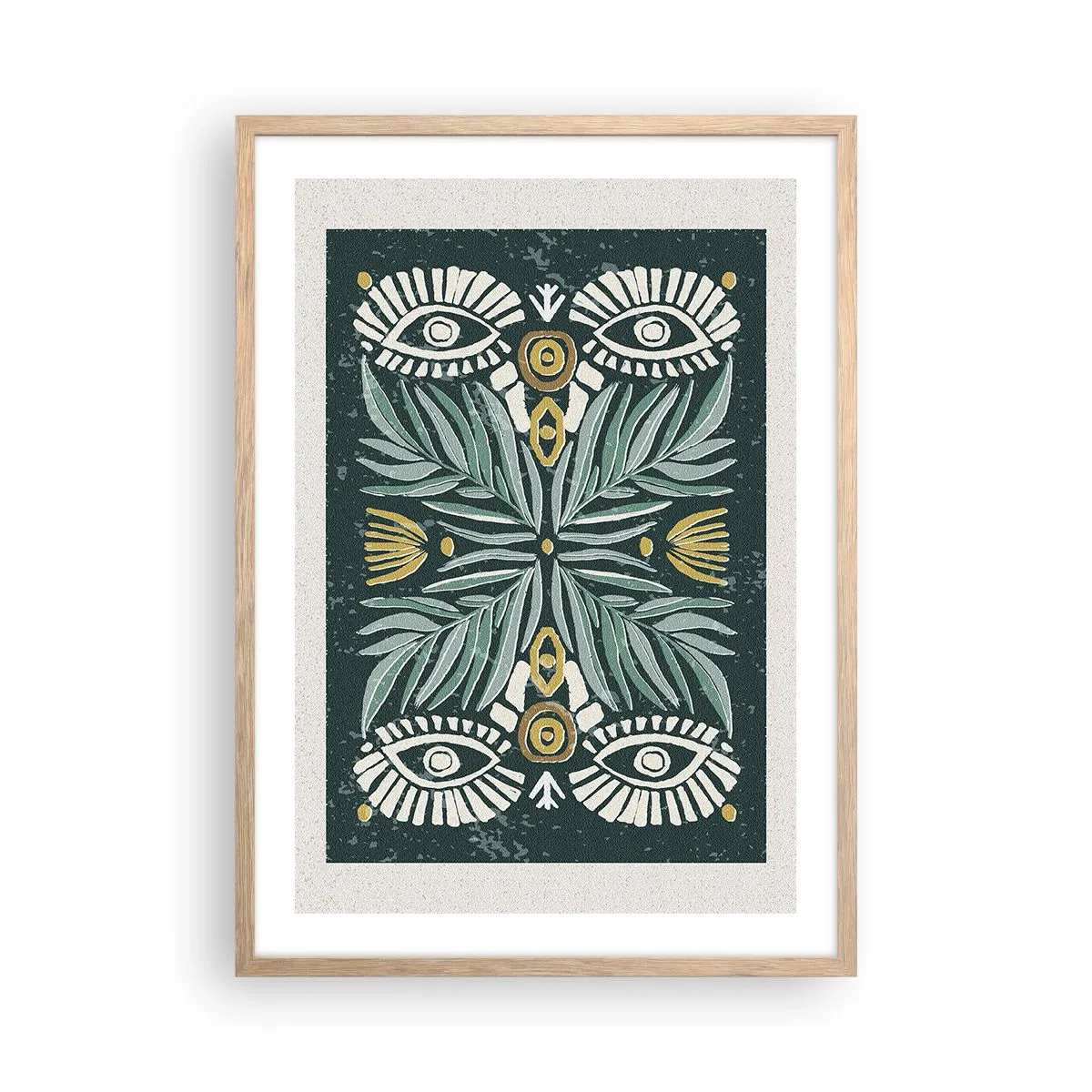 Een poster in een licht eiken lijst - Als een volksuitsnede - 50x70 cm