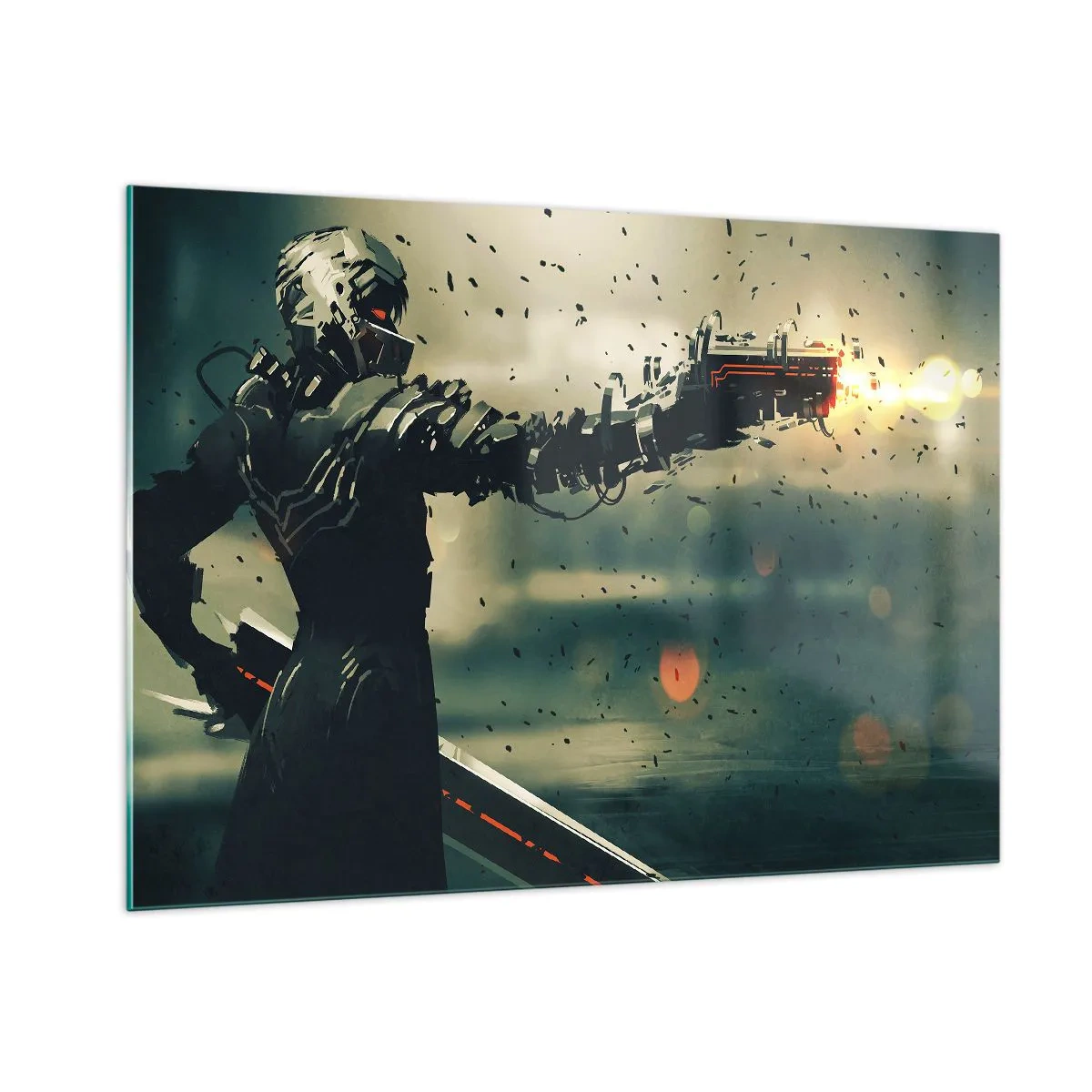 Schilderen op glas - Dodelijke wapens - Je eigen Terminator - 100x70 cm