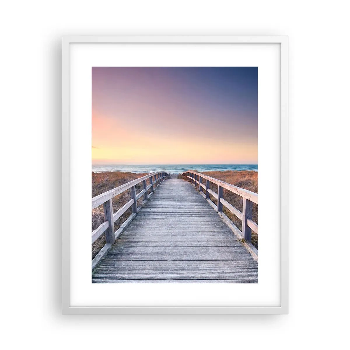 Poster in een witte lijst - Baltische avond aurora - 40x50 cm