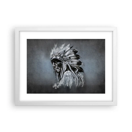 Poster in een witte lijst - Keer terug naar de wortels - 40x30 cm