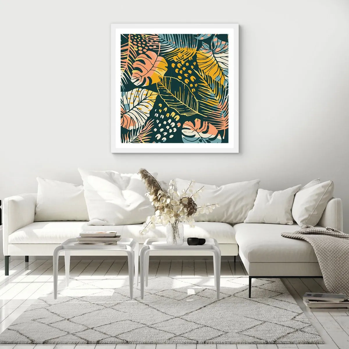 Poster in een witte lijst - Lommerrijke fantasie - 50x50 cm