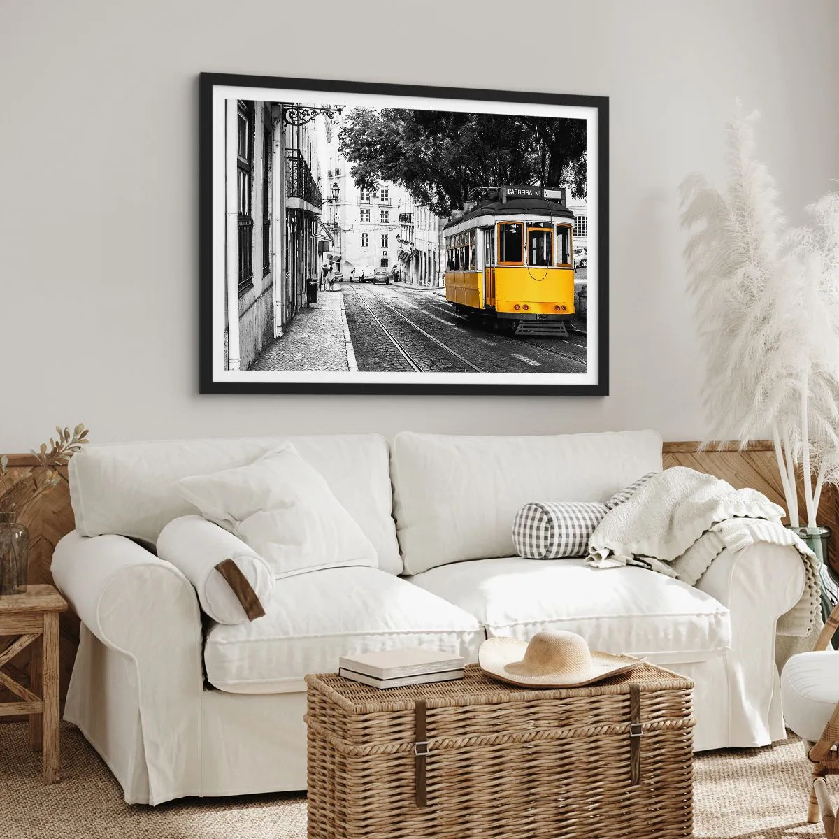 Poster in een zwarte lijst - En op de achtergrond fado - 70x50 cm