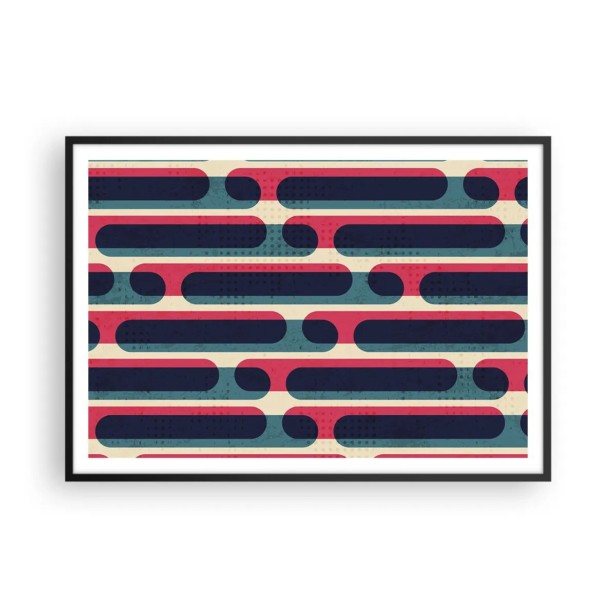 Poster in een zwarte lijst - In de diepte en vooruit - 100x70 cm