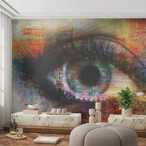 Zelfklevend Fotobehang Deluxe Sticker - Je kunt in de ziel kijken - Abstractie, Oog, Deel - 500x350 cm