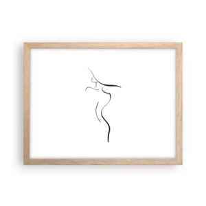 Een poster in een licht eiken lijst - Ongrijpbaar als een golf - 40x30 cm