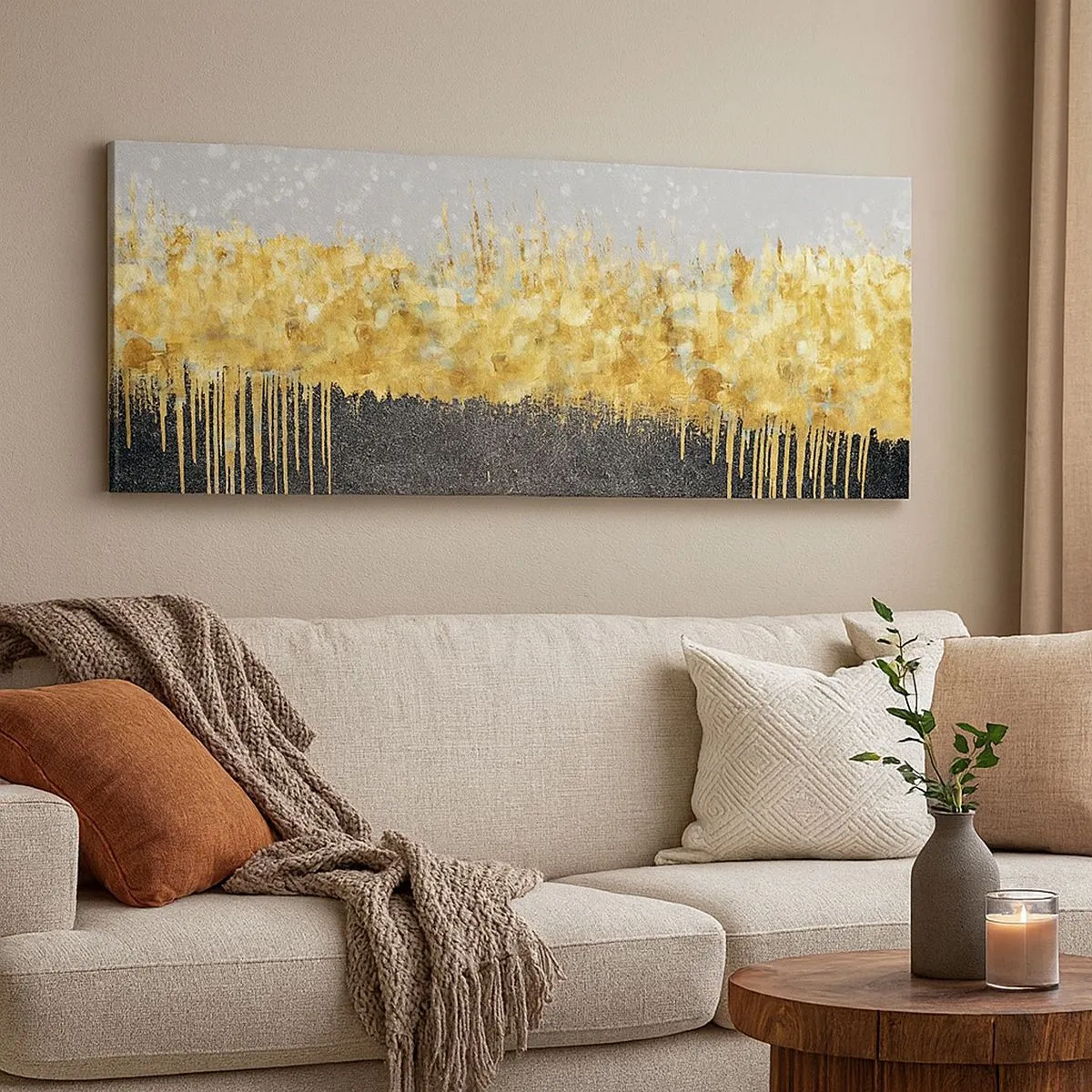 Schilderen op canvas - Naar binnen en naar boven - 100x40 cm