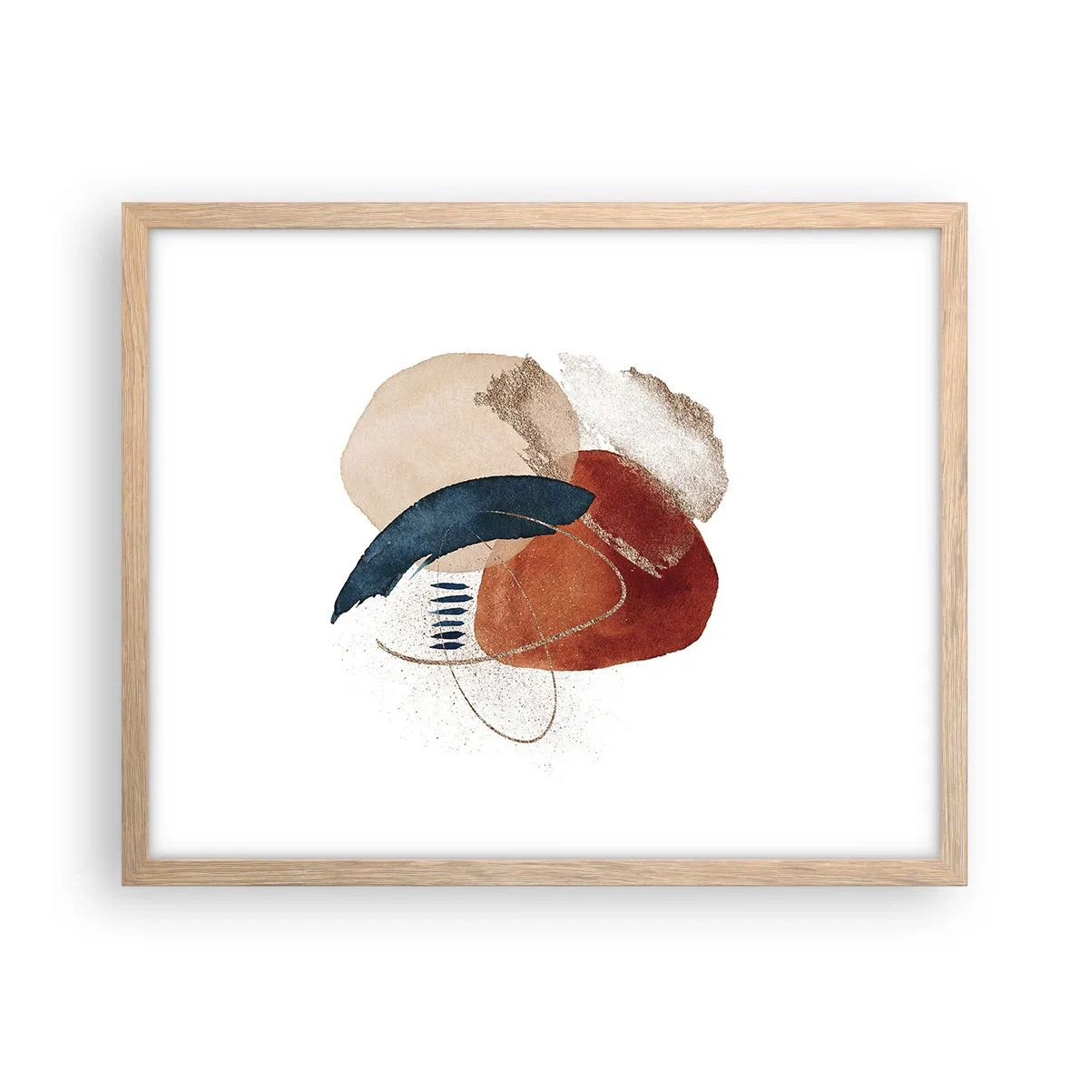 Een poster in een licht eiken lijst - Ovale compositie - 50x40 cm