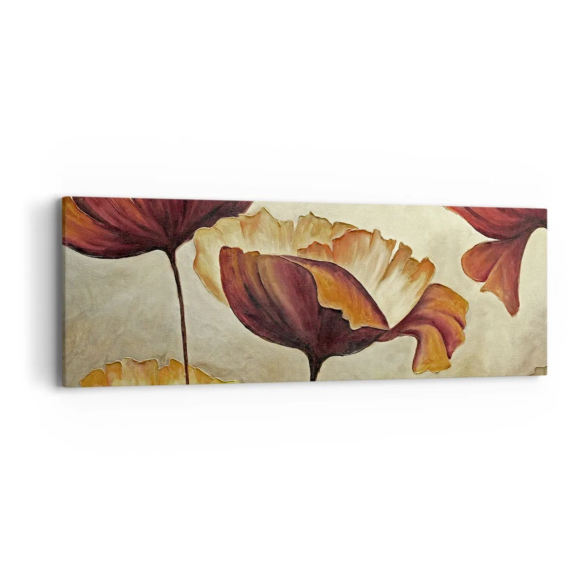 Schilderen op canvas - Golvend weiland - 90x30 cm