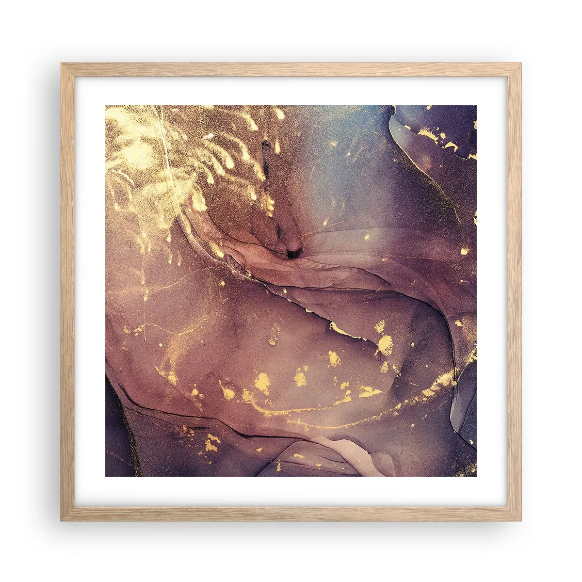 Een poster in een licht eiken lijst - Materie en geest - 50x50 cm