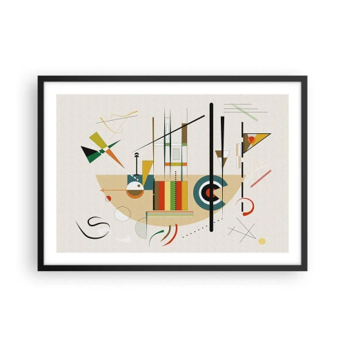 Poster in een zwarte lijst - En de wereld lacht - 70x50 cm