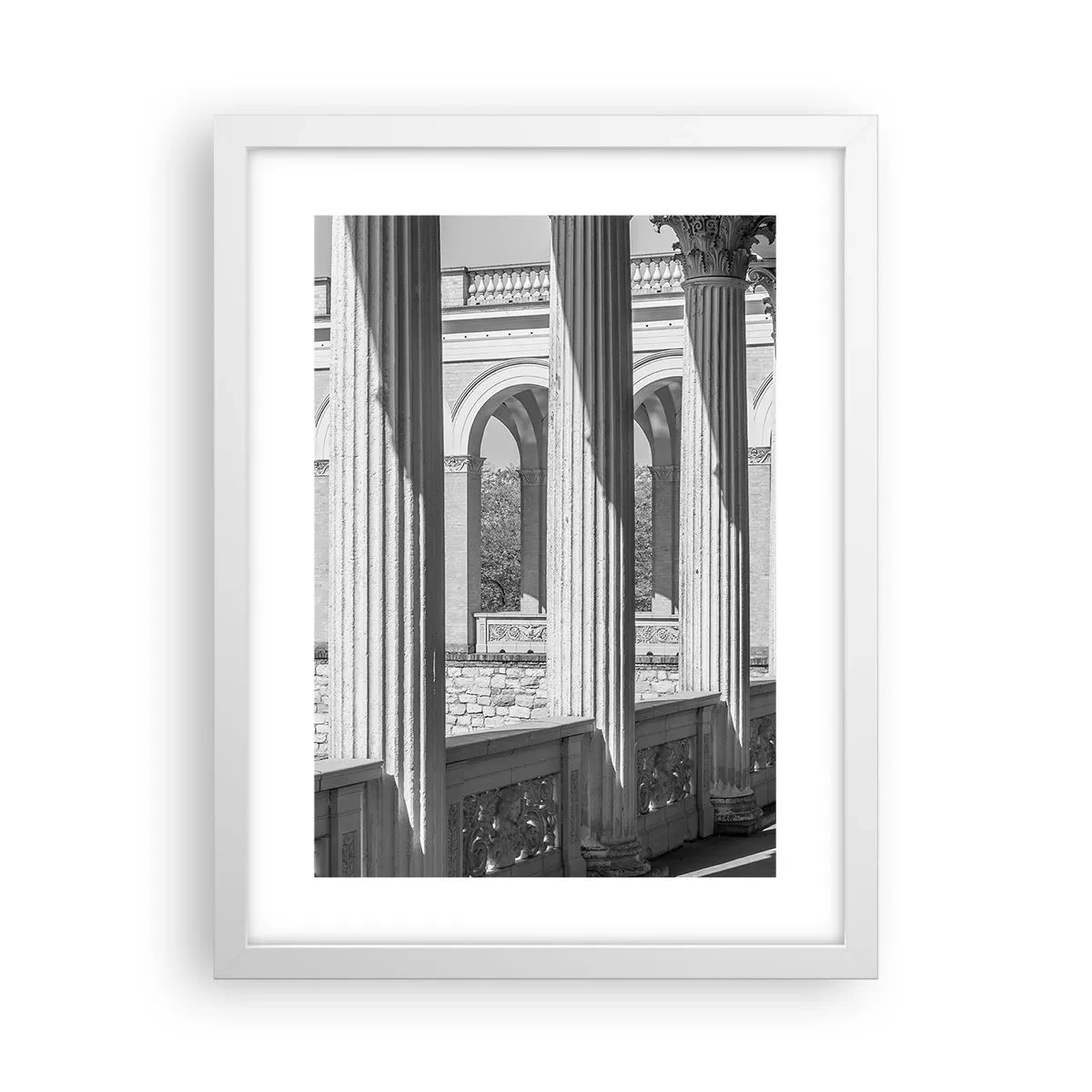 Poster in een witte lijst - Zonnige arcade - 30x40 cm