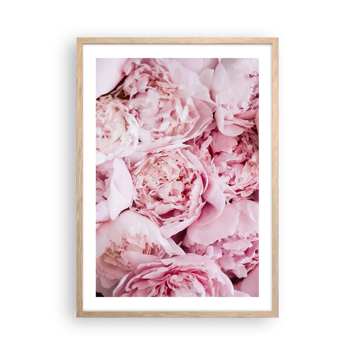 Een poster in een licht eiken lijst - Knuffelend en geurig - 50x70 cm
