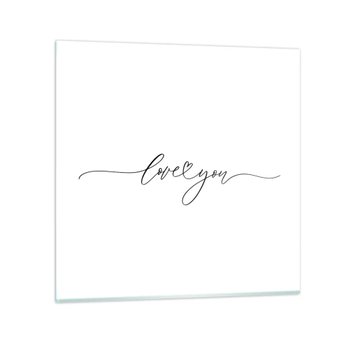 Schilderen op glas - Zwart op wit - 40x40 cm