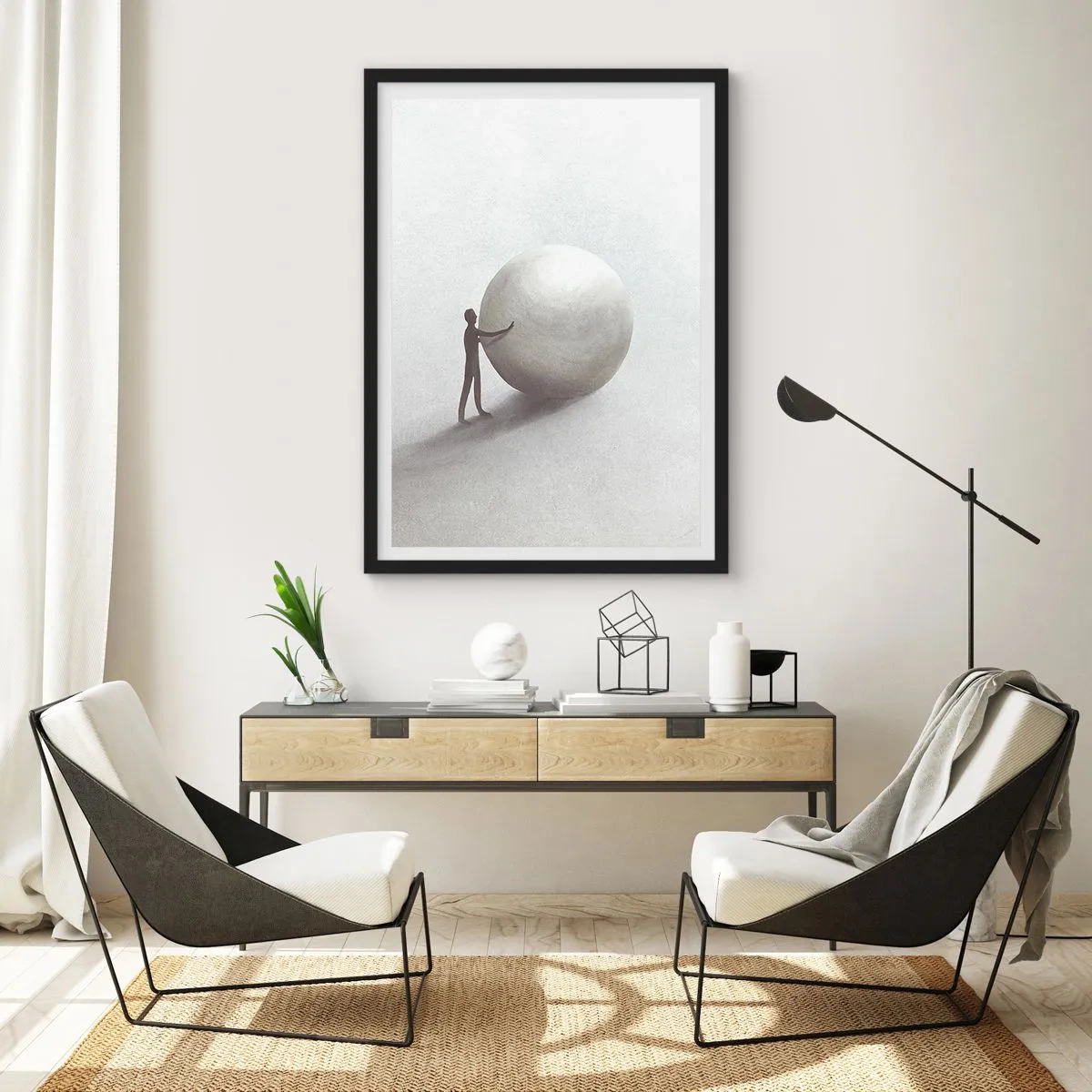 Poster in een zwarte lijst - Het spel van het leven - 61x91 cm