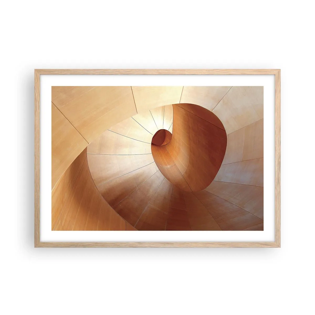 Een poster in een licht eiken lijst - Architecturale serpentijn - 70x50 cm