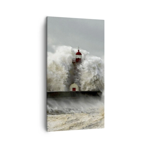 Schilderen op canvas - De woede van de oceaan - 45x80 cm