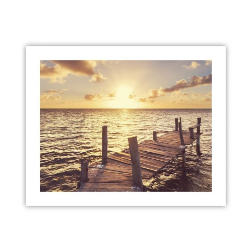 Poster - Het gouden land van zachtheid - 50x40 cm