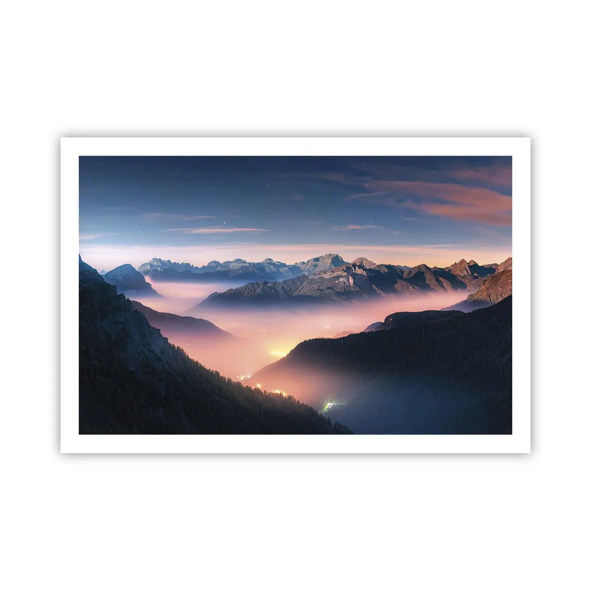Poster - Licht in de dalen - 91x61 cm