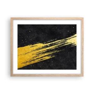 Een poster in een licht eiken lijst - Spring in hyperruimte - 50x40 cm