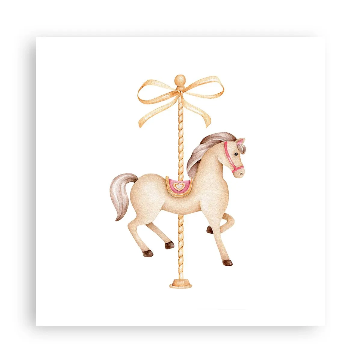 Poster - Een sierlijke draf - 60x60 cm