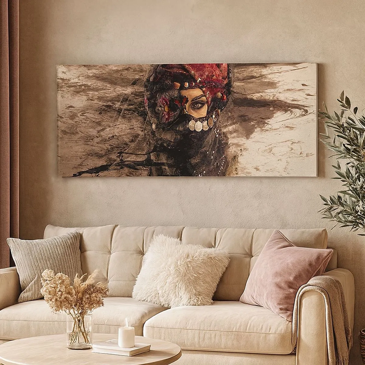 Schilderen op canvas - Op zijn zachtst gezegd verontrustend - 100x40 cm