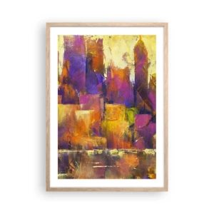 Een poster in een licht eiken lijst - Metropolitan compositie - 50x70 cm