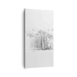 Schilderen op canvas - Het licht van het berkenbos - 65x120 cm
