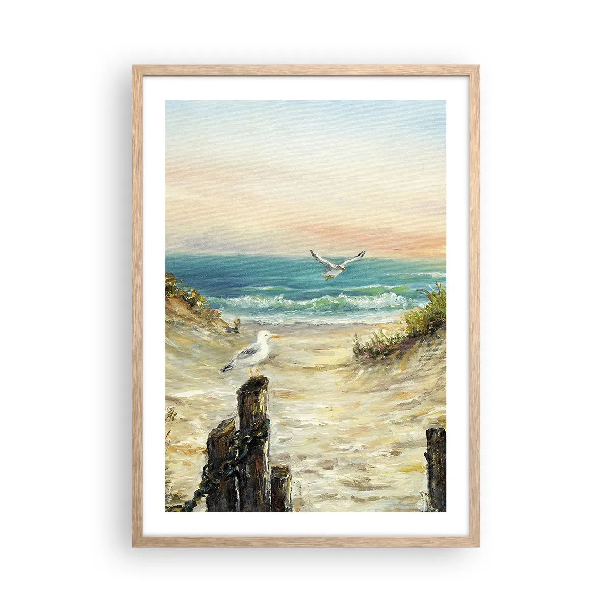 Een poster in een licht eiken lijst - Windstille afzondering - 50x70 cm