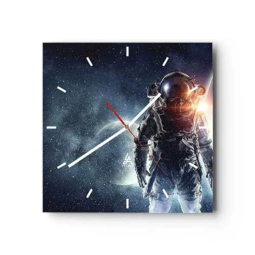 Wandklok - Klok - Ruimte avontuur - 30x30 cm