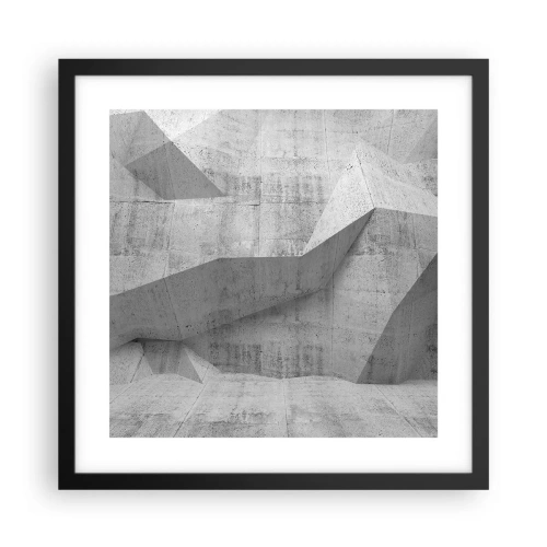 Poster in een zwarte lijst - Een echte uitdaging - 40x40 cm