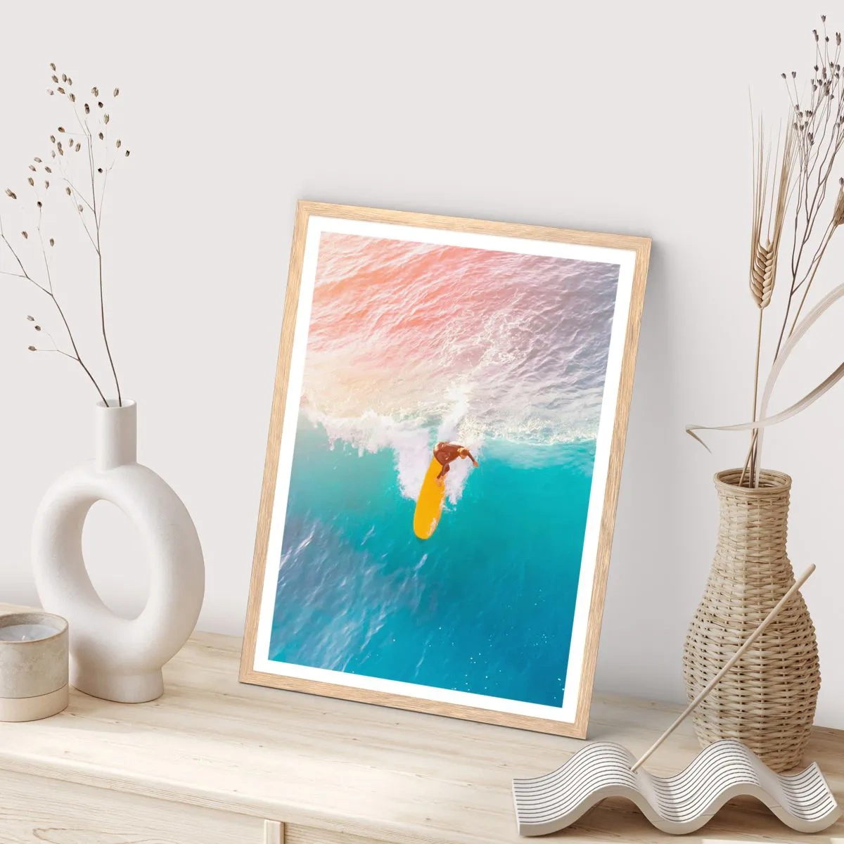 Een poster in een licht eiken lijst - De oceaanruiter - 40x50 cm