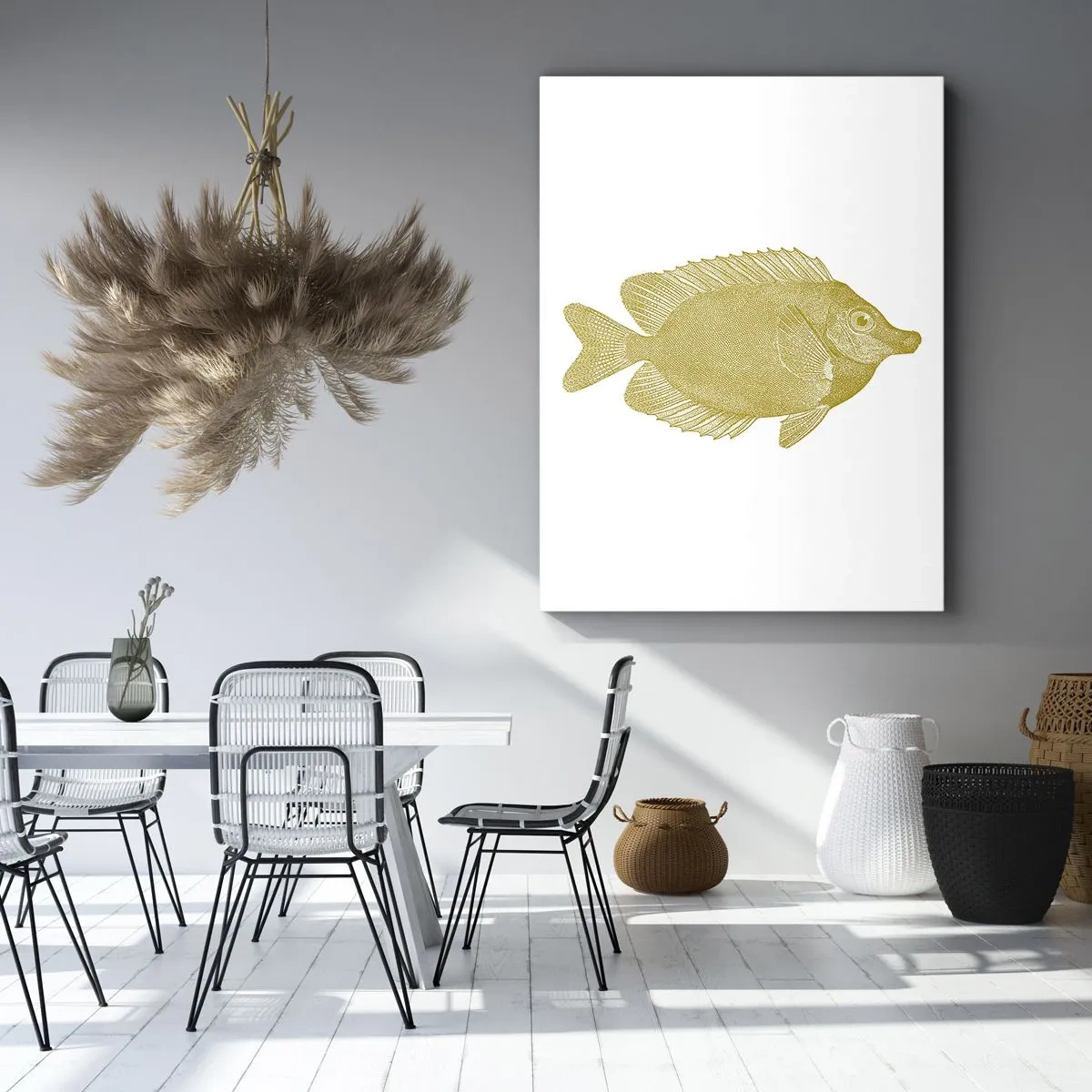 Schilderen op canvas - Vis en dat is het - 50x70 cm