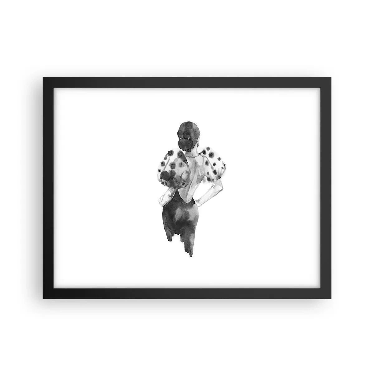 Poster in een zwarte lijst - Ze kwam langs - 40x30 cm