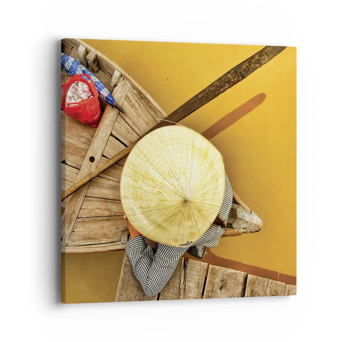 Schilderen op canvas - Het leven op de Gele Rivier - 40x40 cm