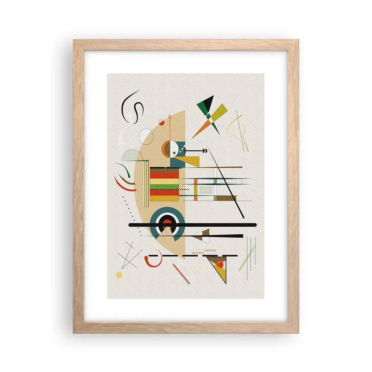 Een poster in een licht eiken lijst - En de wereld lacht - 30x40 cm