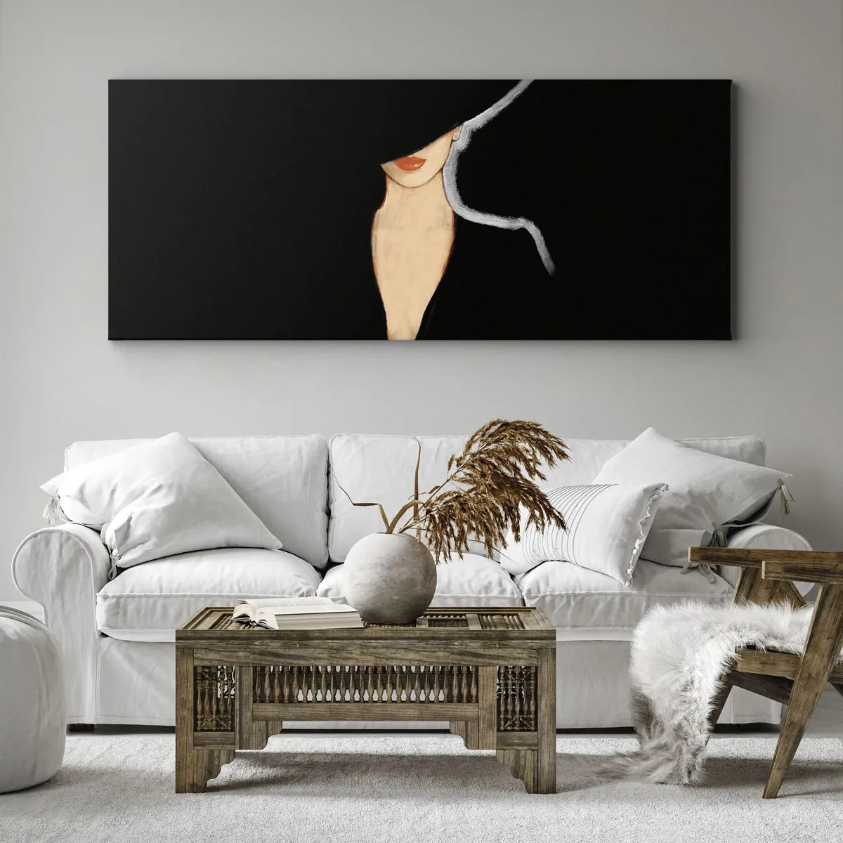 Schilderen op canvas - Elegantie en stijl - 90x30 cm