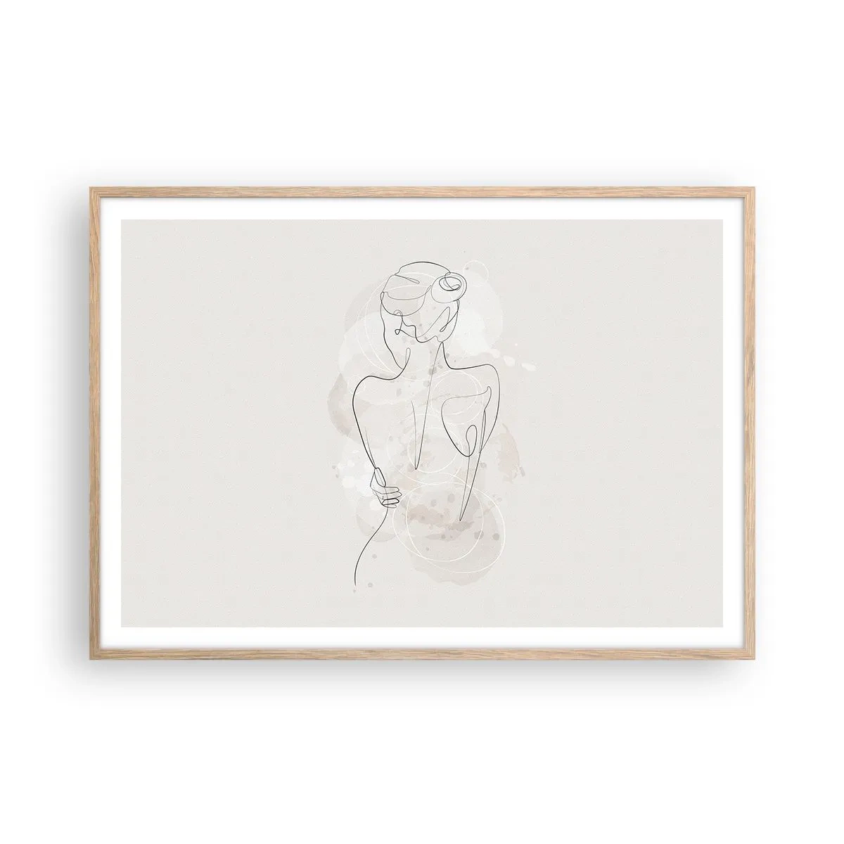 Een poster in een licht eiken lijst - Als een gevoelig instrument - 100x70 cm