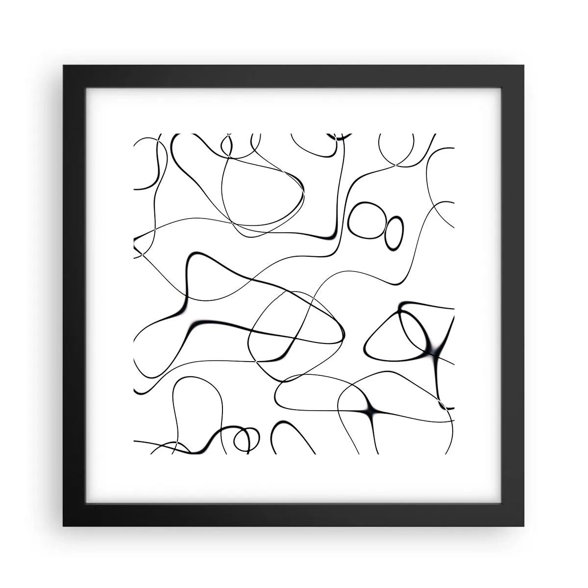 Poster in een zwarte lijst - Levenspaden, wisselvalligheden - 30x30 cm