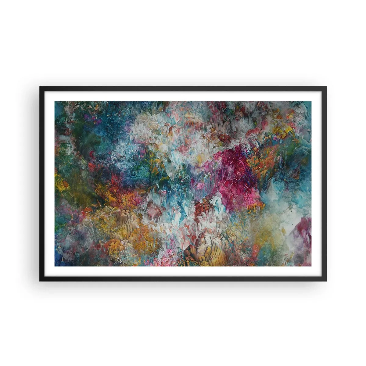 Poster in een zwarte lijst - Volledig in bloei - 91x61 cm