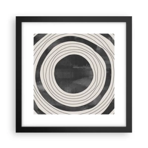 Poster in een zwarte lijst - Precies op het punt - 30x30 cm