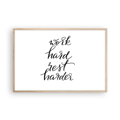 Een poster in een licht eiken lijst - Levensbalans - 91x61 cm