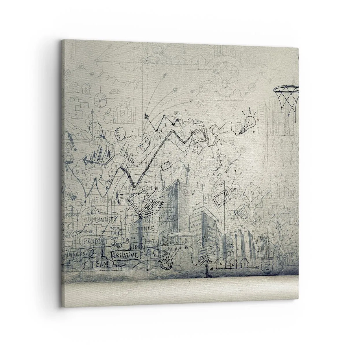 Schilderen op canvas - Mijn geweldige stadsleven - 50x50 cm