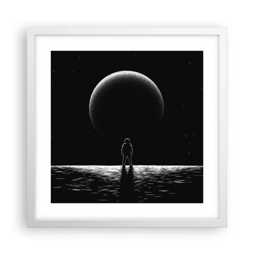 Poster in een witte lijst - Oog in oog - 40x40 cm