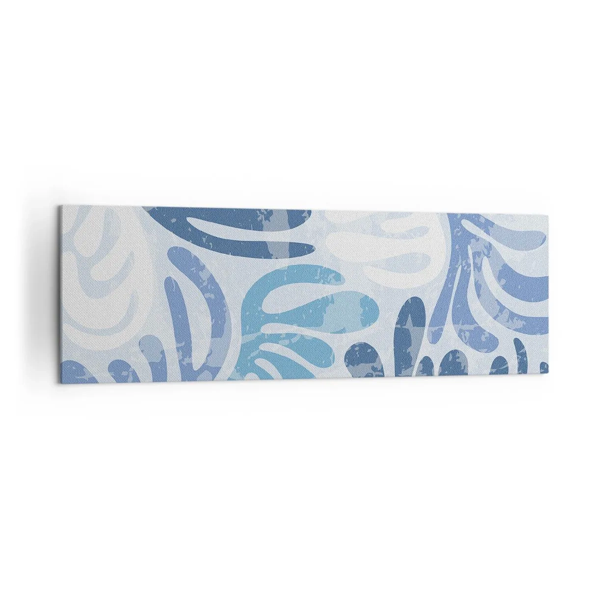 Schilderen op canvas - Blauwe varens - 160x50 cm