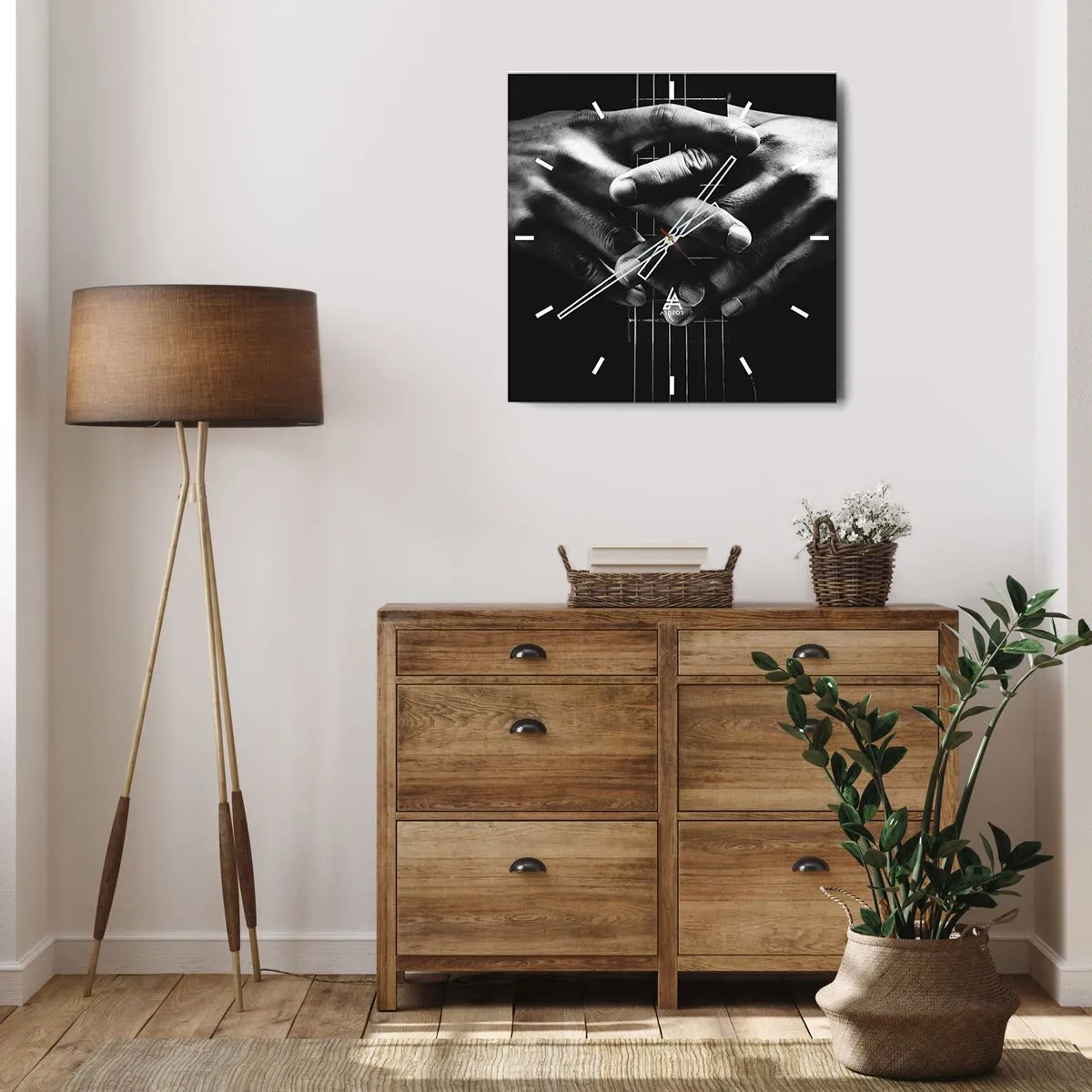 Wandklok - Klok - Gebed van de kunstenaar - 30x30 cm