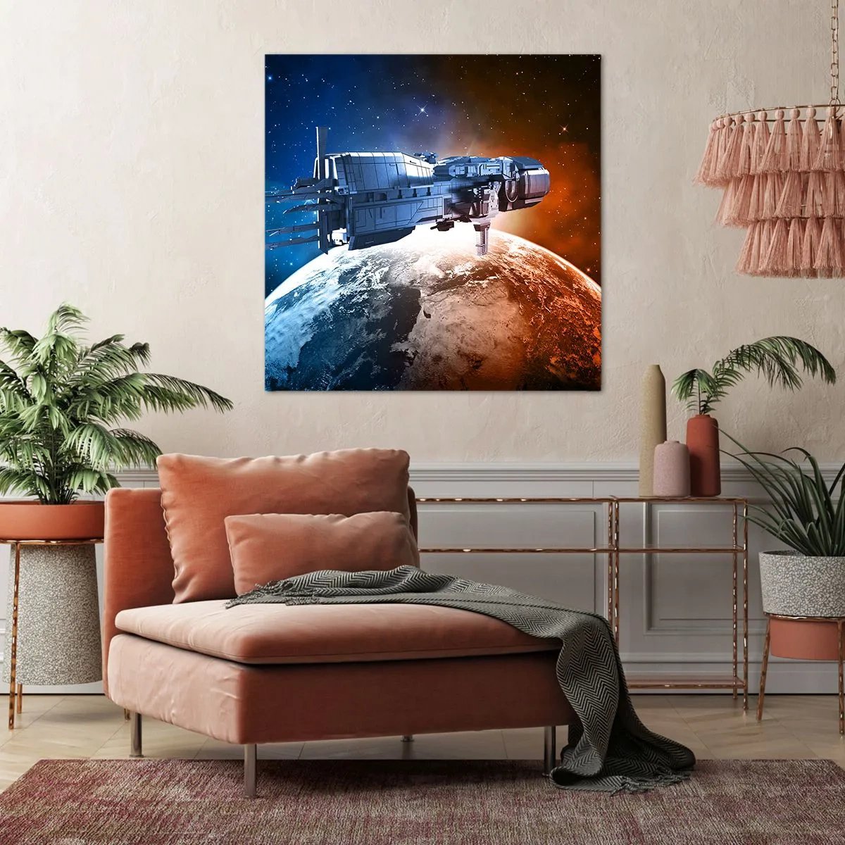 Schilderen op canvas - Een zorgvuldige waarnemer - 60x60 cm